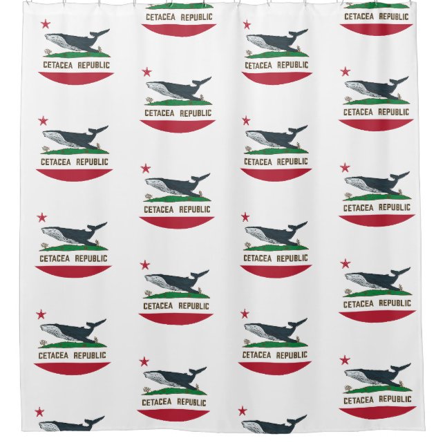 Cortina Para Box Cetacea República Baleia Bandeira Rorqual (Frente)
