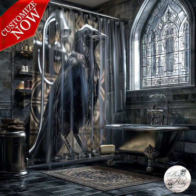 Cortina Para Box Chá com corvo (Criador carregado)