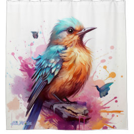 Cortina Para Box chá de aves aquáticas Cortina