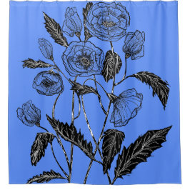 Cortina Para Box Chá de cor azul - suas cores