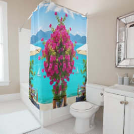 Cortina Para Box "Chá em Romance - Café Vibes e Beleza do Jardim!