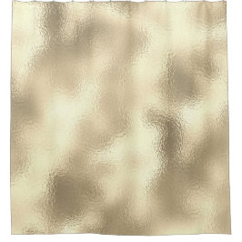Cortina Para Box Champaigne Faux Dourado Vidro de Abstrato Metálico