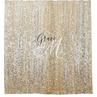 Cortina Para Box Champanhe Shimmermerniz Que Despeja Monograma Mode