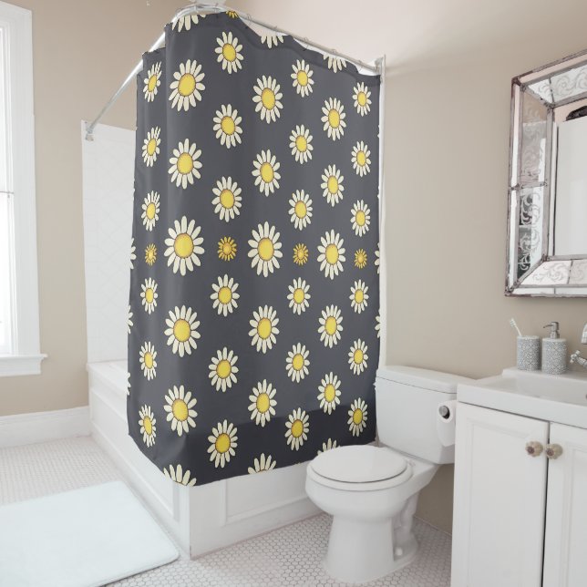 Cortina Para Box Charming Daisy Collection Versatile Floral Pattern (In Situ)