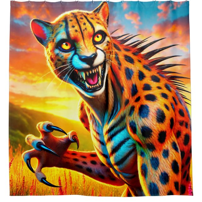 Cortina Para Box Cheetah Art (Frente)