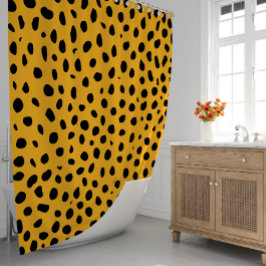 Cortina Para Box Cheetah Spots Laranja Preto