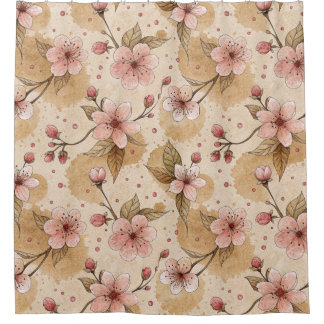 Cortina Para Box Cherry Blossom Coffee Cozy Pattern (10)