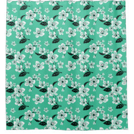 Cortina Para Box CHERRY BLOSSOM (MINT) Shower Curtain