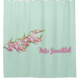 Cortina Para Box Cherry Blossoms Mint Green Pontos Olá Linda!