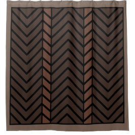 Cortina Para Box Chevron Pattern Brown