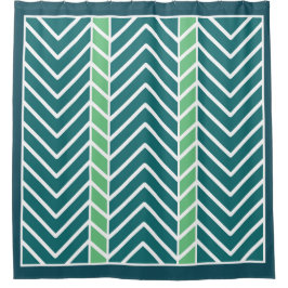 Cortina Para Box Chevron Pattern Teal