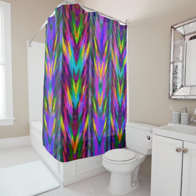 Cortina Para Box Chevron tribal brilhante (In Situ)