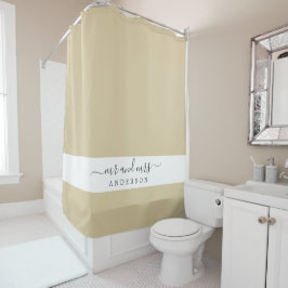 Cortina Para Box Chic Newlywn Sr. Beige Sand Monograma