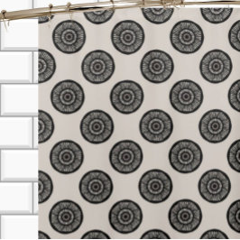 Cortina Para Box Chic Wheel Pattern Mocha Brown