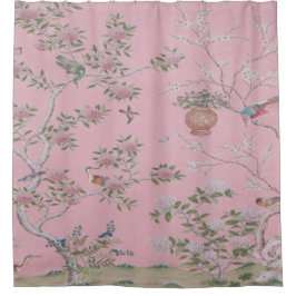 Cortina Para Box Chinoiserie Rosa
