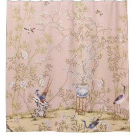 Cortina Para Box Chinoiserie Rosa