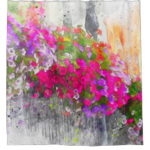 Chique Watercolor Floral Photo Trendy Modern