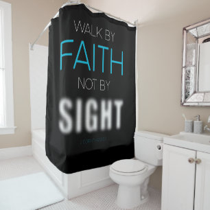 Cortina Para Box Christian Faith Verse Walk por Faith Não por Vis