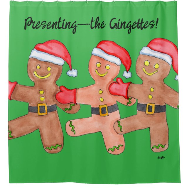 Cortina Para Box Christmas Gingerbread Dancers (Frente)