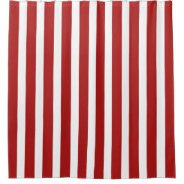 Cortina Para Box Christmas Red and White Vertical Striped Stylish