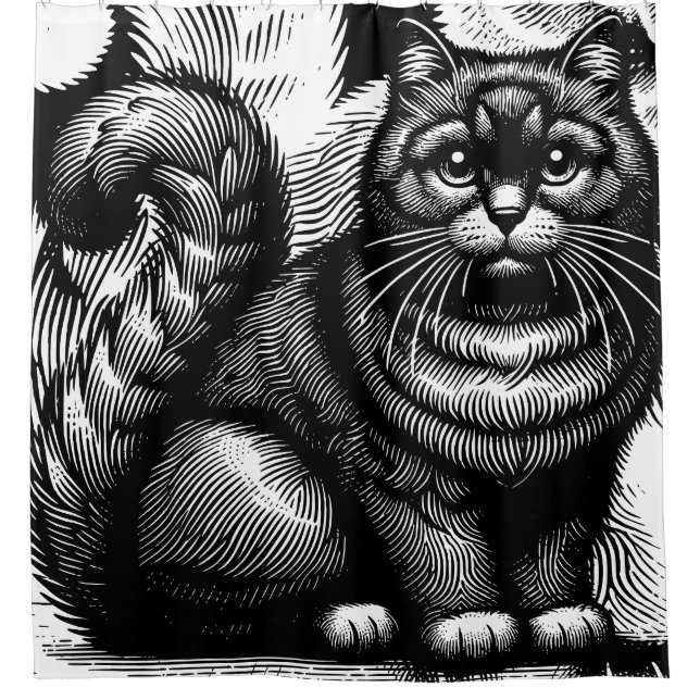 Cortina Para Box Chubby Cat (Frente)