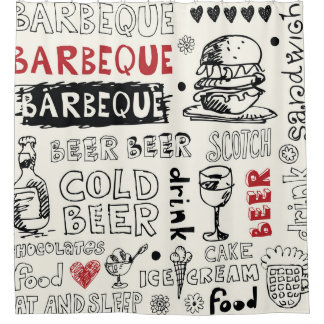 Cortina Para Box Churrasco Louco: Arte de Rabisco