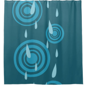 Cortina Para Box Chuva Azul