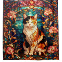 Chuveiro de Gato Xadrez em Estilo de Vidro Colorid