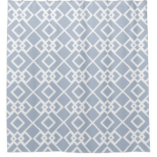 Cortina Para Box Cinza Diamond Trellis
