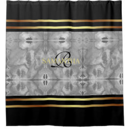 Cortina Para Box Cinzas Negras Cuecas E Dourados Mármore