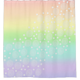 Cortina Para Box Círculos Arco-Íris de Pastel em Círculos