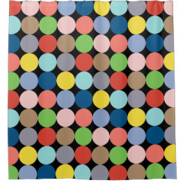 Cortina Para Box círculos coloridos de cor pastel...