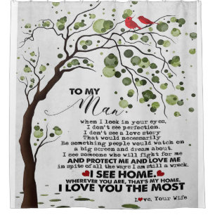 Cortina Para Box Citação De Amor Para Marido Ao Meu Homem Prese