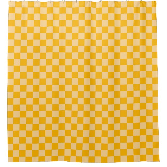 Cortina Para Box Citrus cream checkered board pattern (Frente)