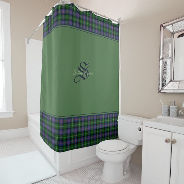Cortina Para Box Clan Sutherland Tartan (In Situ)
