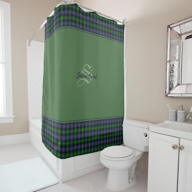 Cortina Para Box Clan Sutherland Tartan (In Situ)
