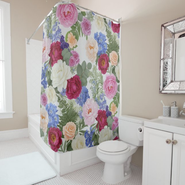 Cortina Para Box Classic Romantic Floral Tapestry (In Situ)