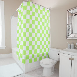 Cortina Para Box Classic visual lime checkerboard 