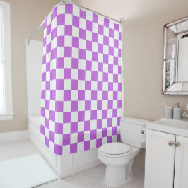 Cortina Para Box Classic visual magenta checkerboard 
