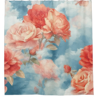 Cortina Para Box Clássicos - Rosas Rosa e Vermelhas Angelicais em n