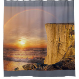 Cortina Para Box Cliff do Mar do Sol Set