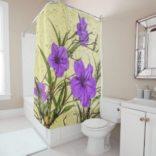 Cortina Para Box Closeup de Petunias Roxo
