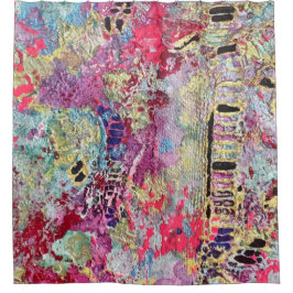 Cortina Para Box Cobra Cortina de Chá de Pele Colorida Vibrante Neg