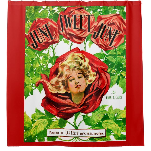 Cortina Para Box cobrir de impressão de 1908 June Sweet June sheet (Frente)