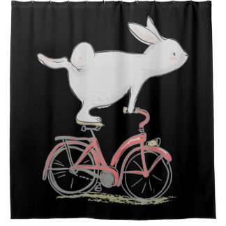 Cortina Para Box Coelho Bonito Na Bicicleta De Ciclo De Bicicleta