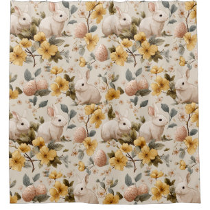 Cortina Para Box Coelho de Páscoa Floral Vintage (8)
