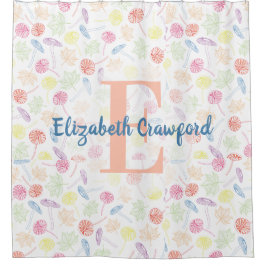 Cortina Para Box Cogumelo Whimsical e Folha Personalizada