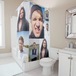 Cortina Para Box Colagem de Fotos Coloque seu rosto em um