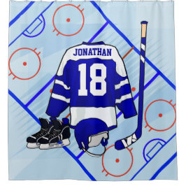 Cortina Para Box Coleção 1 do quarto do hóquei em gelo dos miúdos