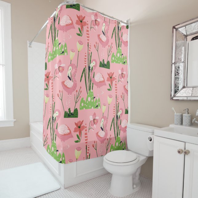 Cortina Para Box Coleção de Verão Flamingo Um Design 4 (In Situ)